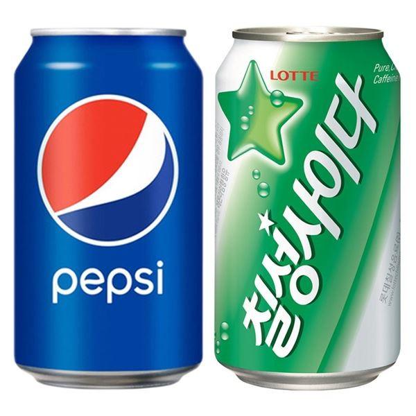 펩시콜라 355ml 펩시 각 12캔씩 총24캔 칠성사이다 사이다 콜라