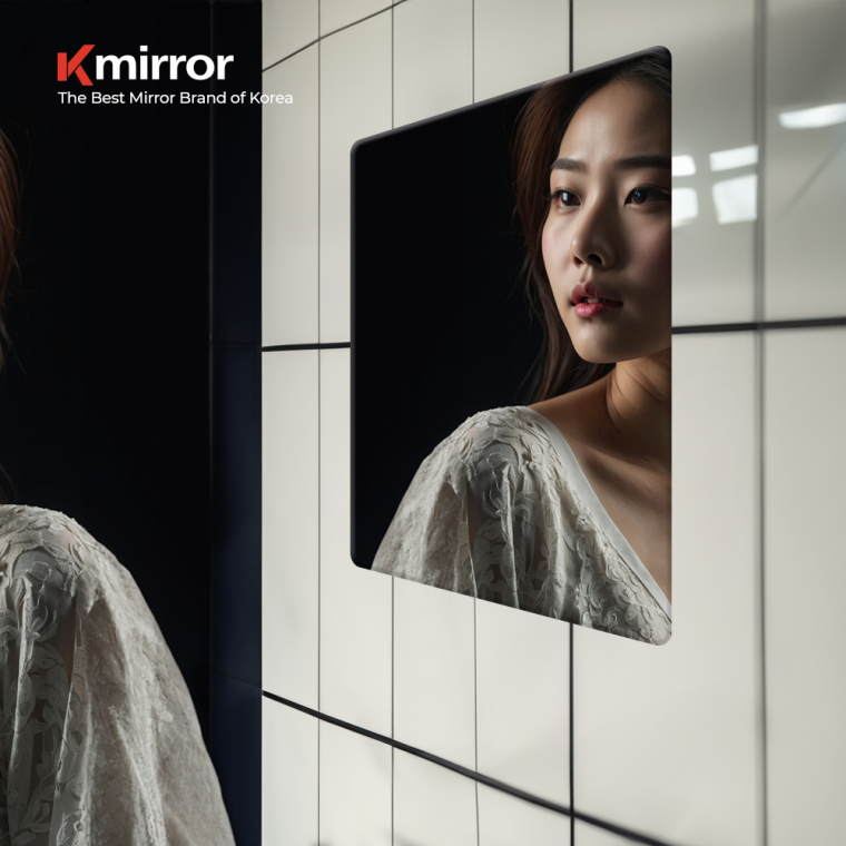 욕실거울 600x600 화장실 사각 민자 라운드 거울 kmirror660r