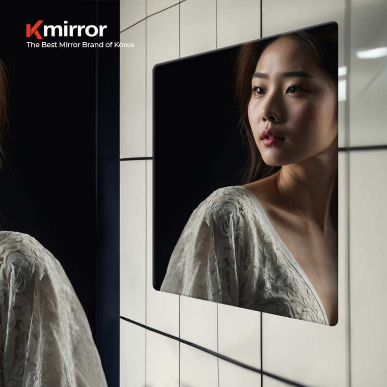 욕실거울 800x800 화장실 사각 민자 라운드 거울 kmirror880r