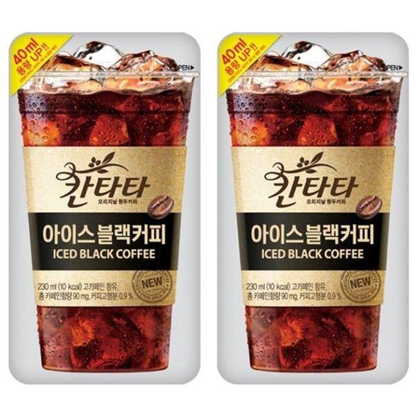 롯데 커피 아이스 230ml 블랙커피 아이스커피 x 20팩 파우치 칸타타