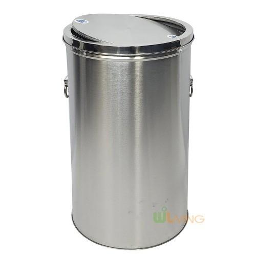 뱅뱅이형스텐휴지통80L/쓰레기통/원형휴지통/뱅뱅이휴지통/대형휴지통/스윙휴지통