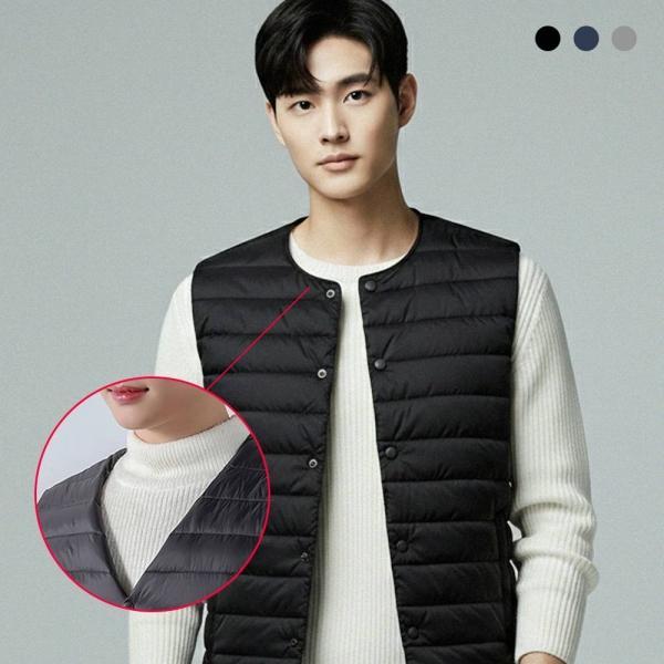 에어클템포 초경량 남성 오리털 패딩조끼 (무배)