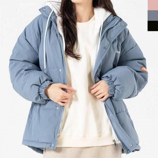 JJM SS375 여자후드레이어드하프패딩 패딩 여자 아우터 자켓 여성 남자 겨울 점퍼 남성