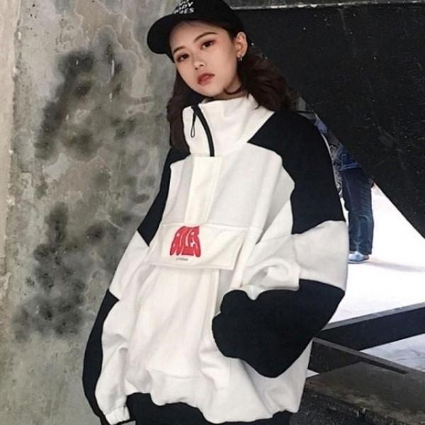점퍼안감 올드스쿨 오버핏 반집업자켓 INSUM45 경량 점퍼 구스다운 퍼 플리스 패딩 바람막이 여성