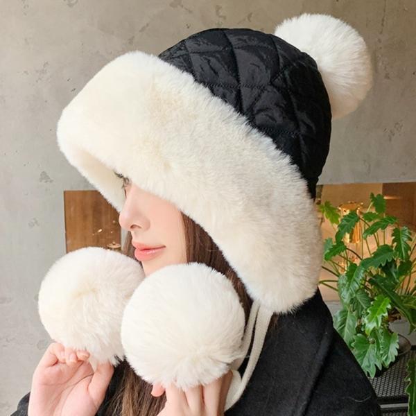 누빔 밤톨이 군밤 모자 귀마개모자 겨울모자 털모자 방한모자 귀달이모자 패딩모자 귀도리모자 귀마개모자