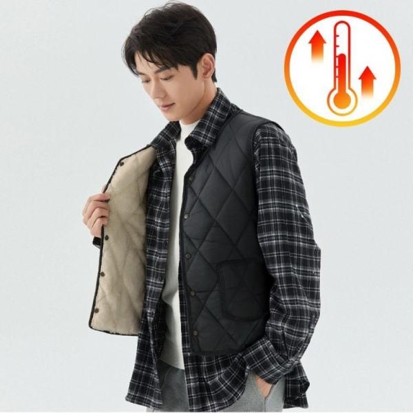 양털 패딩 베스트 겨울 방한 보온 퀼팅 남성 조끼 퀼팅 양털 조끼 깔깔이 패딩 남성 남자 뽀글이 사무실