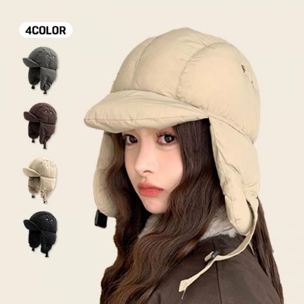 겨울 캠핑 패딩 버클 트루퍼햇(4color) 귀달이모자 군밤모자
