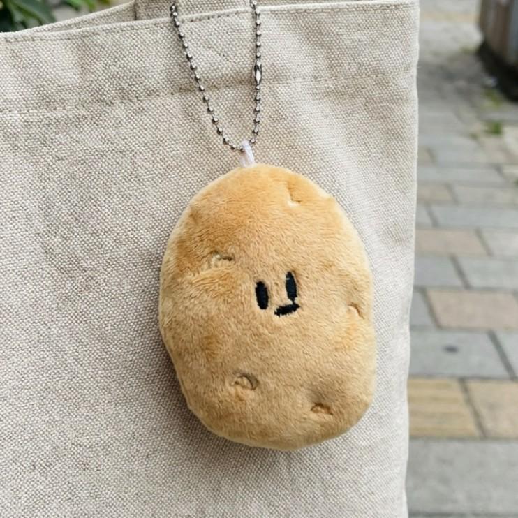 포근 알감자 키링 귀여운 애완 반려 인형 웃긴 행운 부적 학생 남자 여자 커플템