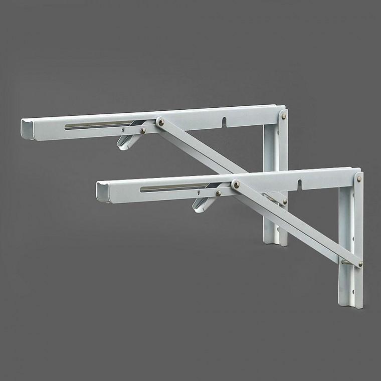 (GTF60826)[영달철물] 벽고정 접이식 선반대 2p세트(40cm) (화이트)
