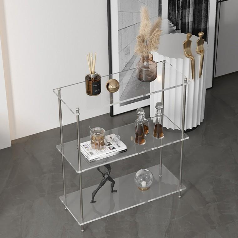 씬아트 투명 아크릴 선반 3단 400 모듈 수납장