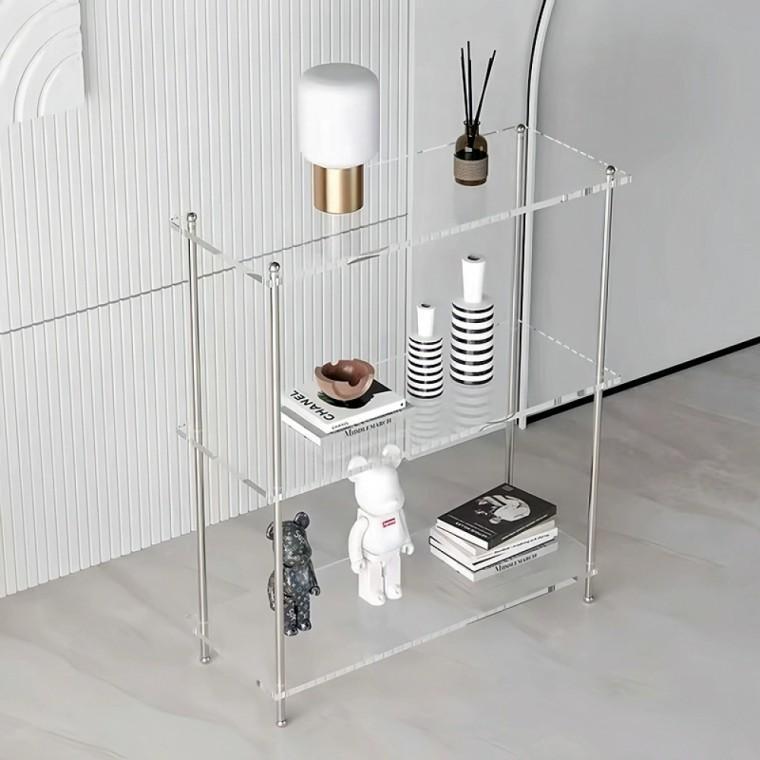 씬아트 투명 아크릴 선반 3단 600 모듈 수납장