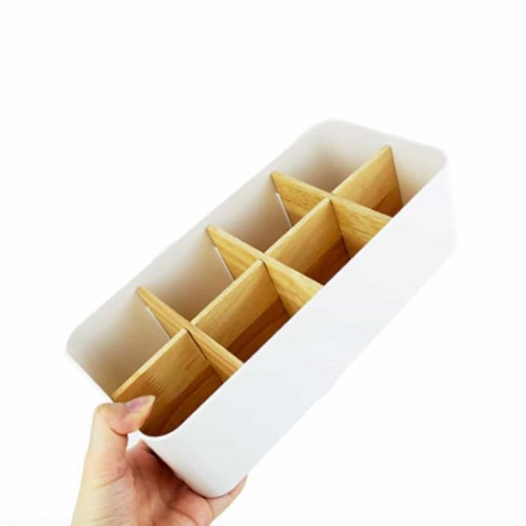 원목 수납함 8칸 화장대정리함 주방수납함 수납케이스 티백정리함 정리수납함