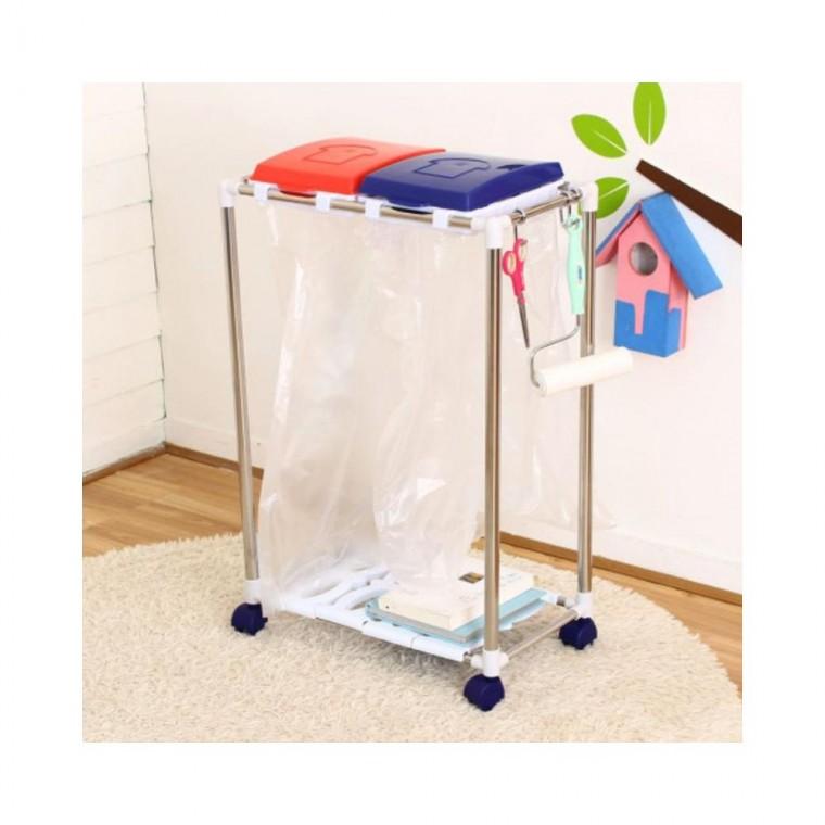 루미나D 분리수거함 리빙 2단 쓰레기정리함 분리수거상자 청소