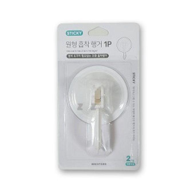 원형 흡착 행거 옷걸이 수건걸이 후크 고리 도어훅 1P