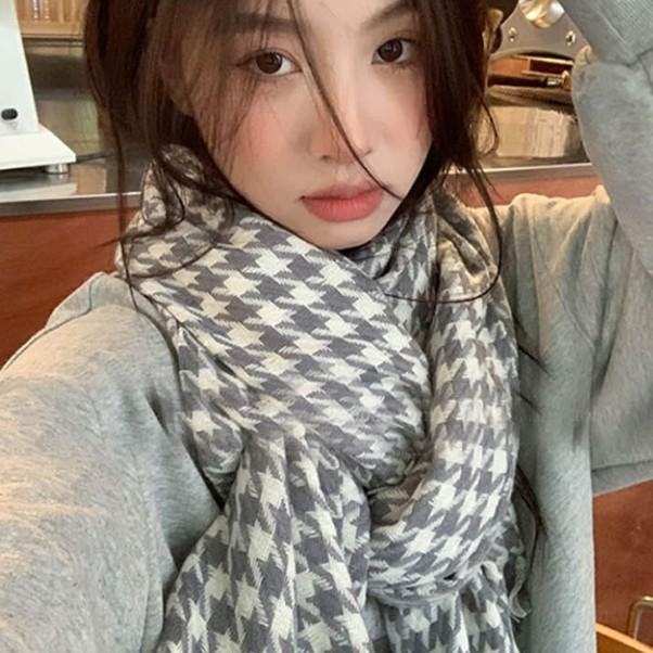 머플러 클래식한 하운드무늬 목도리 빈티지 모던 수술 가성비 좋은