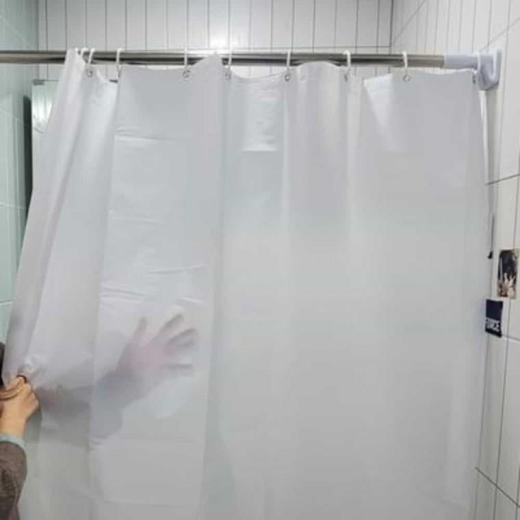 비닐 샤워 커튼 화이트 150 비닐커튼 욕실커튼 욕실물튐방지
