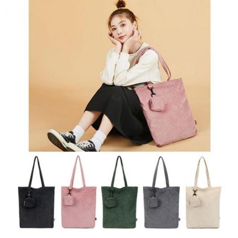 포올 콜덴 코듀로이 에코백 파우치 (5COR)