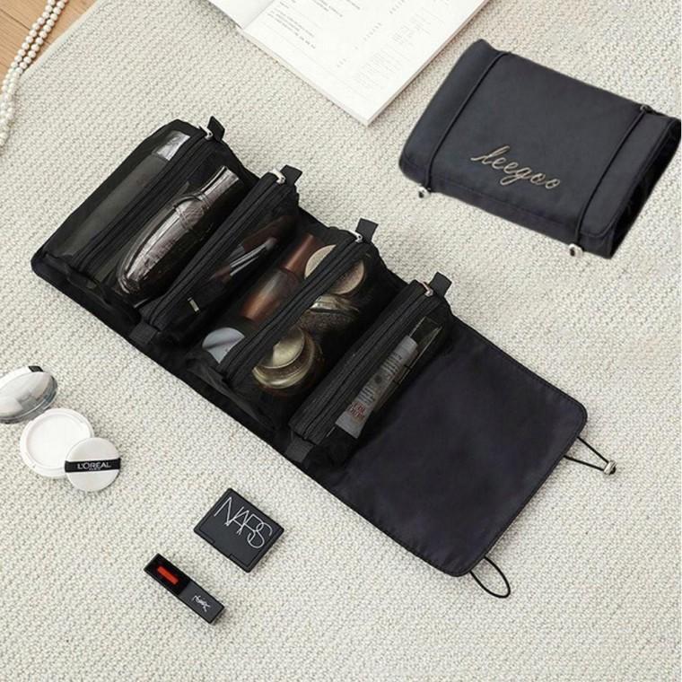 멀티 파우치 메쉬 수납 여행용 큰 분리형 화장품