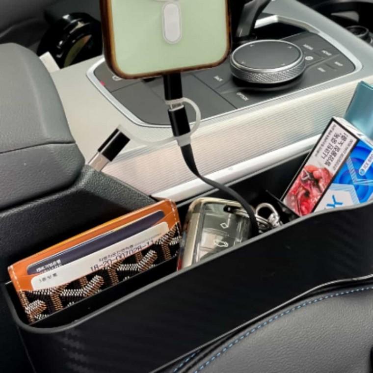 차량용 사이드포켓 블랙 차량용틈새수납 시트사이드포켓 차량용트레이