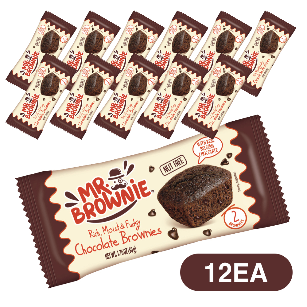 [플레이버] 미스터 브라우니 초콜렛 50g 12봉 / 24봉