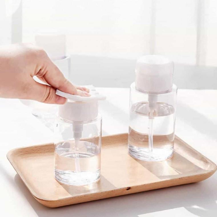 원터치공병 휴대용공병 투명공병 투명 아세톤 리무버 공병 디스펜서 100ml