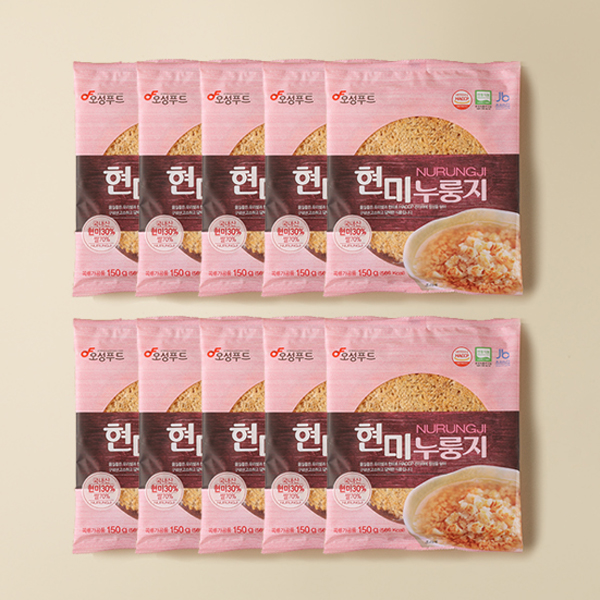 [김제_오성푸드_150g*10봉] 전통방식 양면으로 구운 현미누룽지