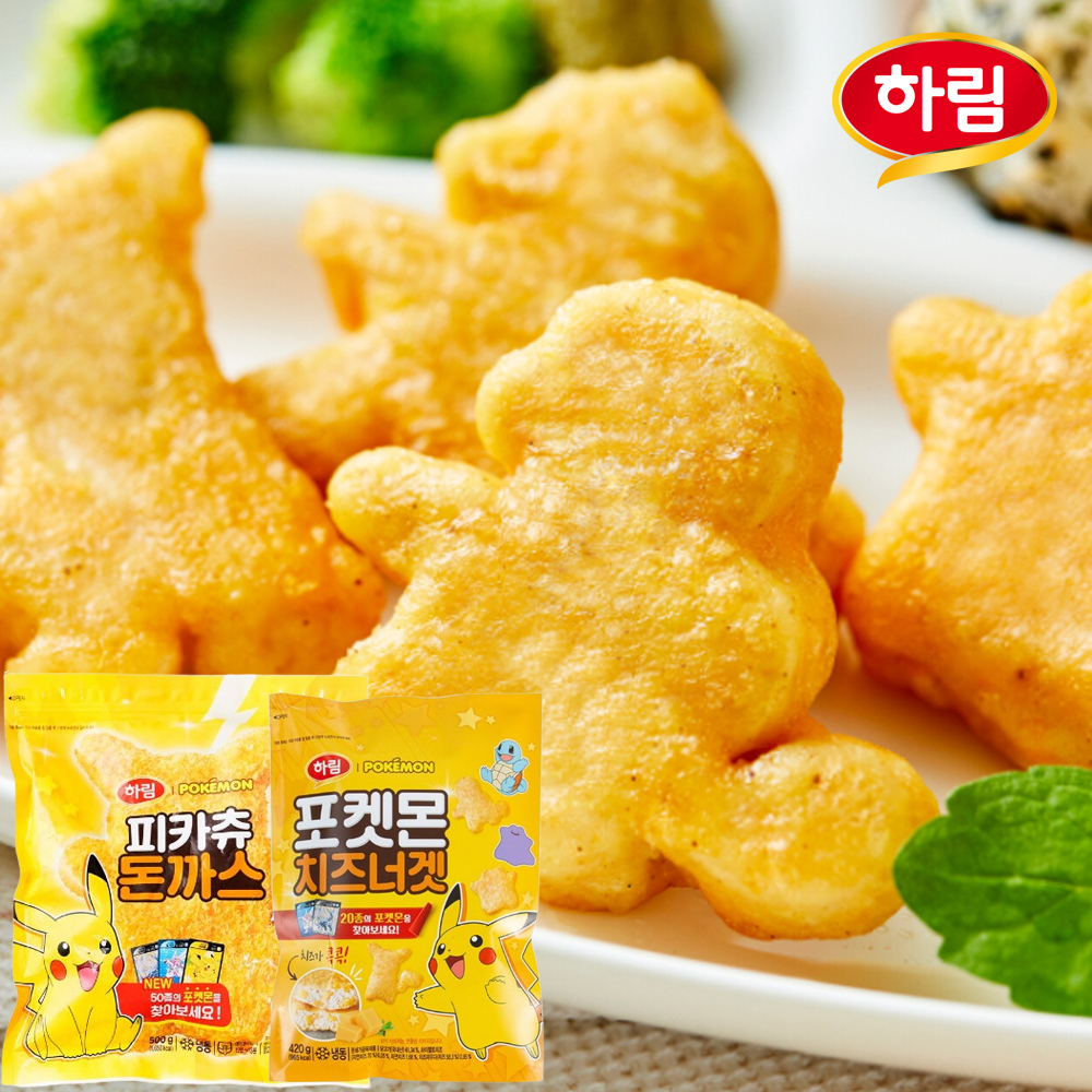 [하림] 포켓몬 피카츄 돈까스 500g + 포켓몬 치즈너겟 420g