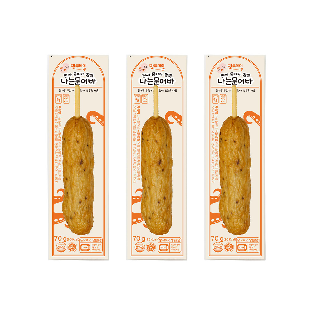 나는 문어 어묵바 70g x 3개 글루텐프리