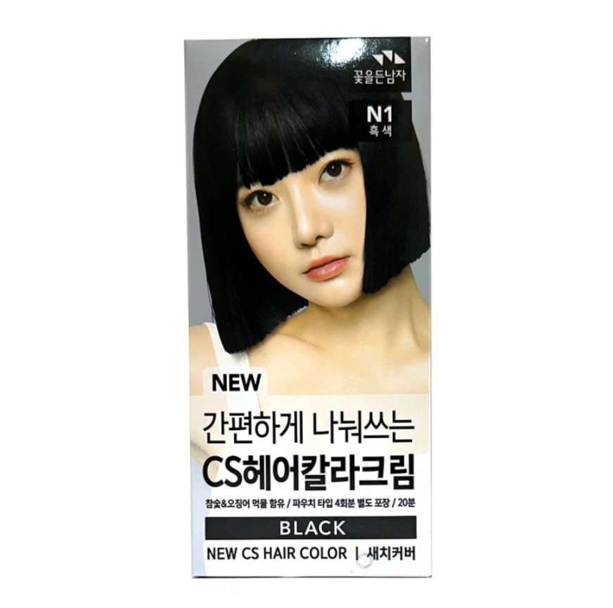 꽃을든남자 나눠쓰는 오징어 먹물 새치 염색약 블랙 흑색