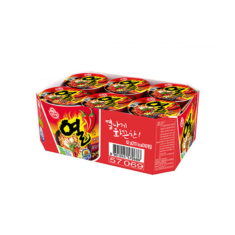 [오뚜기] 컵라면6입 열라면/진라면 매운맛/진라면 순한맛/스낵면/육개장