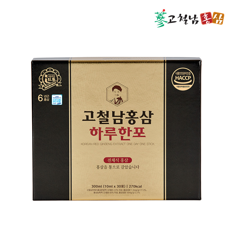 [고철남홍삼] 짜먹는 전체식 홍삼스틱 하루한포 10mlx30포