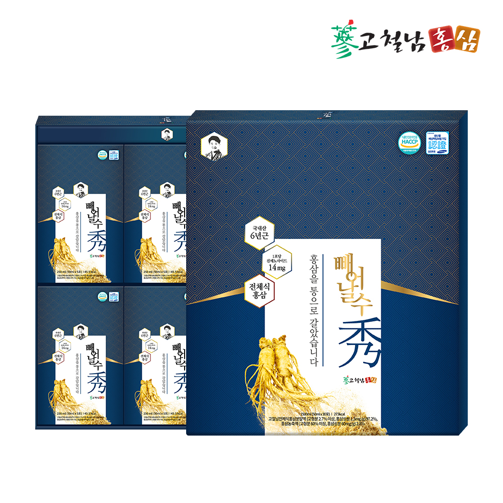 [고철남홍삼] 프리미엄 전체식 홍삼진액 빼어날 수 50mlx30포