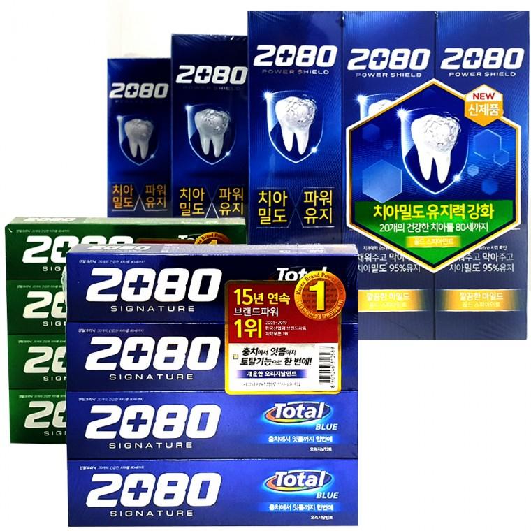 애경 2080 시그니처 치약 X 4개세트 파워쉴드 치약X3