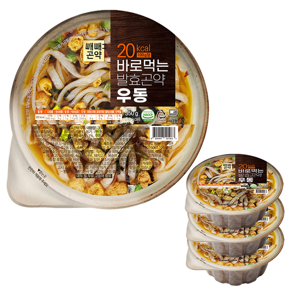 [빼빼곤약] 바로먹는 발효곤약 우동 350gx4ea