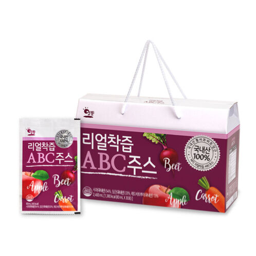 [리얼착즙] 물한방울 넣지않은_ABC 주스 80ml (30포-120포)