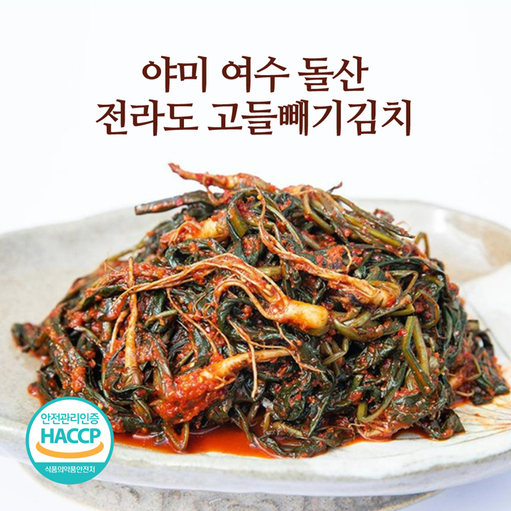 [야미김치] 여수 돌산 전라도 고들빼기 김치 500g/1kg/2kg