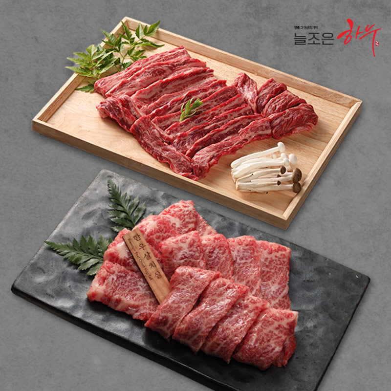 ★놀라운 맛과 가격!★ [늘조은하누] 1++등급 한우 갈비살 200g + 살치살 200g