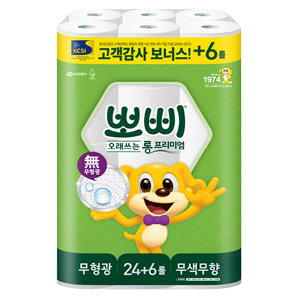 [뽀삐] 롱 2겹 프리미엄 30m 30롤