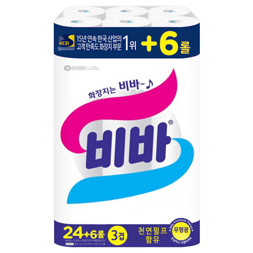[유한킴벌리] 비바 도톰한 3겹 25m 24+6롤