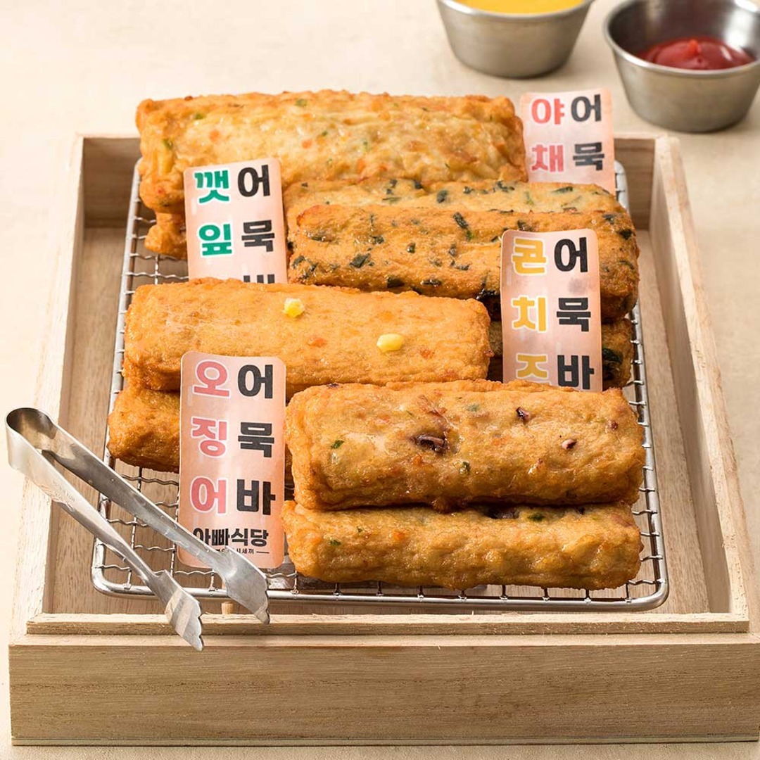 [아빠식당] 밀가루없는 어묵바 250g 4종 (5개입 x 50g x 2팩)