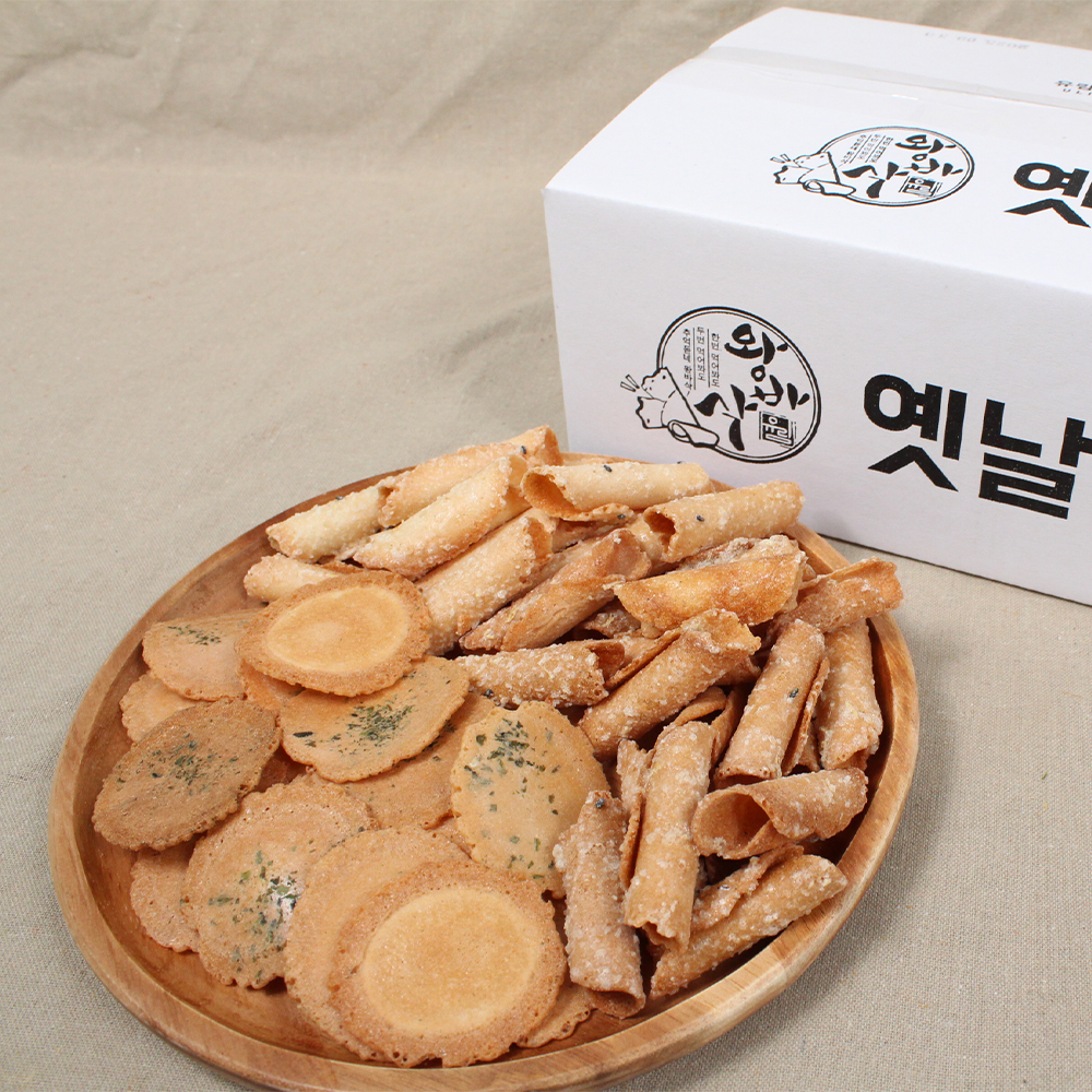 ★추억의 과자★ 옛날한과 왕바삭 전병 혼합 1kg+1kg 파지