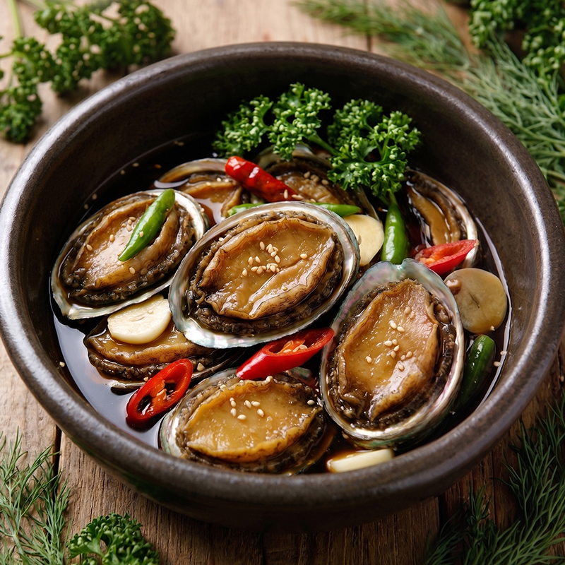 [밥도둑] 정성담은 참맛 전복장 1kg(8-10미)