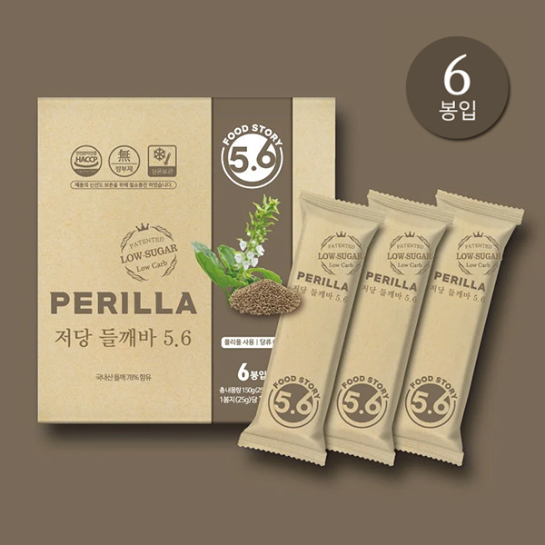 [푸드스토리5.6] 건강간식 저당 넛츠바 에너지바 들깨바 25g 6봉