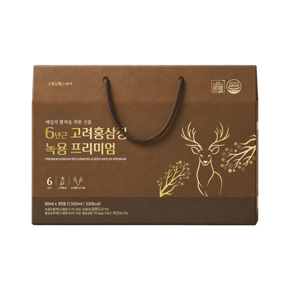 ★추석 선물★ [고철남홍삼] 6년근 고려홍삼정 녹용 프리미엄 50ml*30포