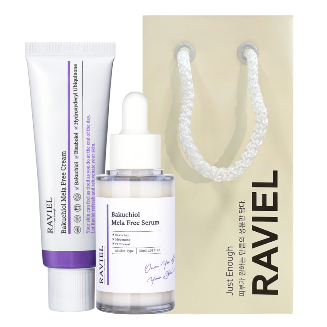 [라비엘] 바쿠치올 멜라 프리 2종 세트 + 선물 쇼핑백(크림50ml+세럼50ml)