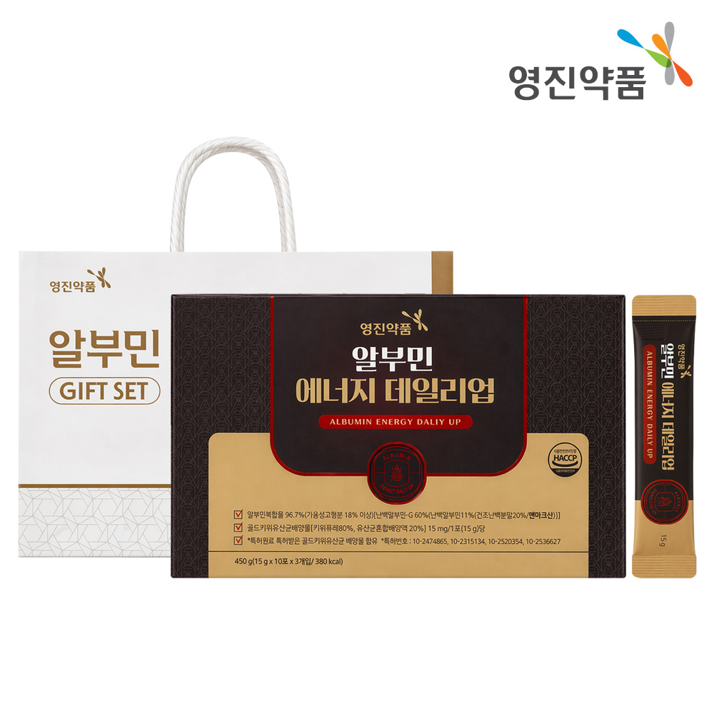 [영진약품] 알부민 에너지 데일리업 15g x 30포 +쇼핑백
