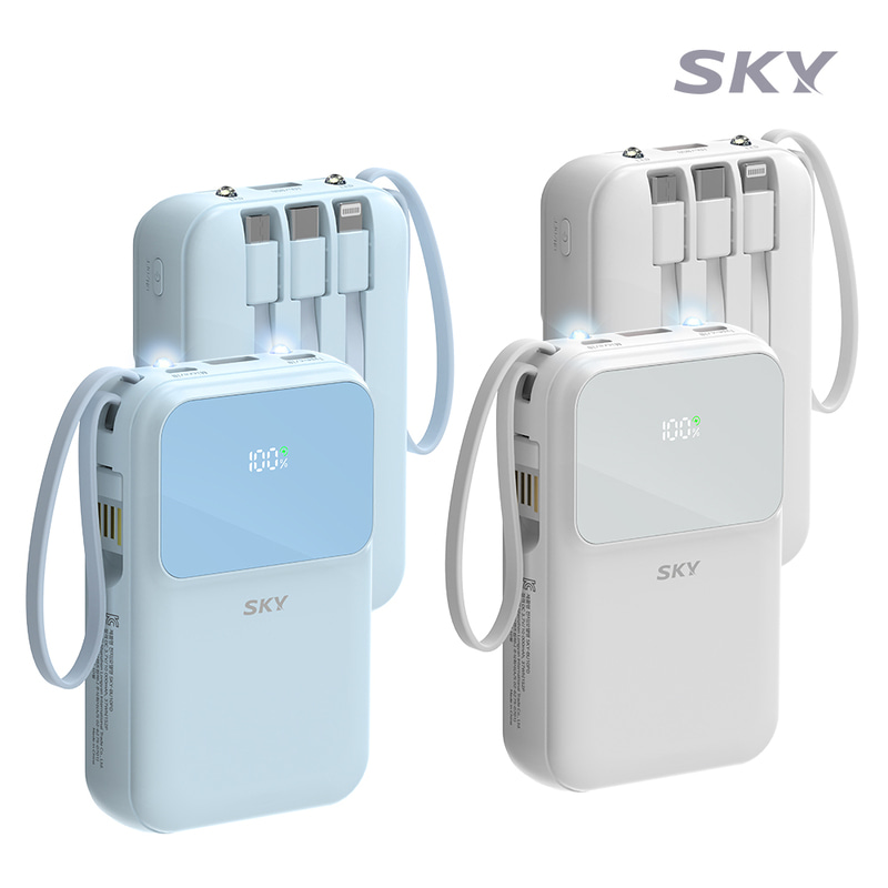 [스카이] 필 U10PD 5in1 LCD 고속 충전 보조배터리 10000mAh SKY-BU10PD