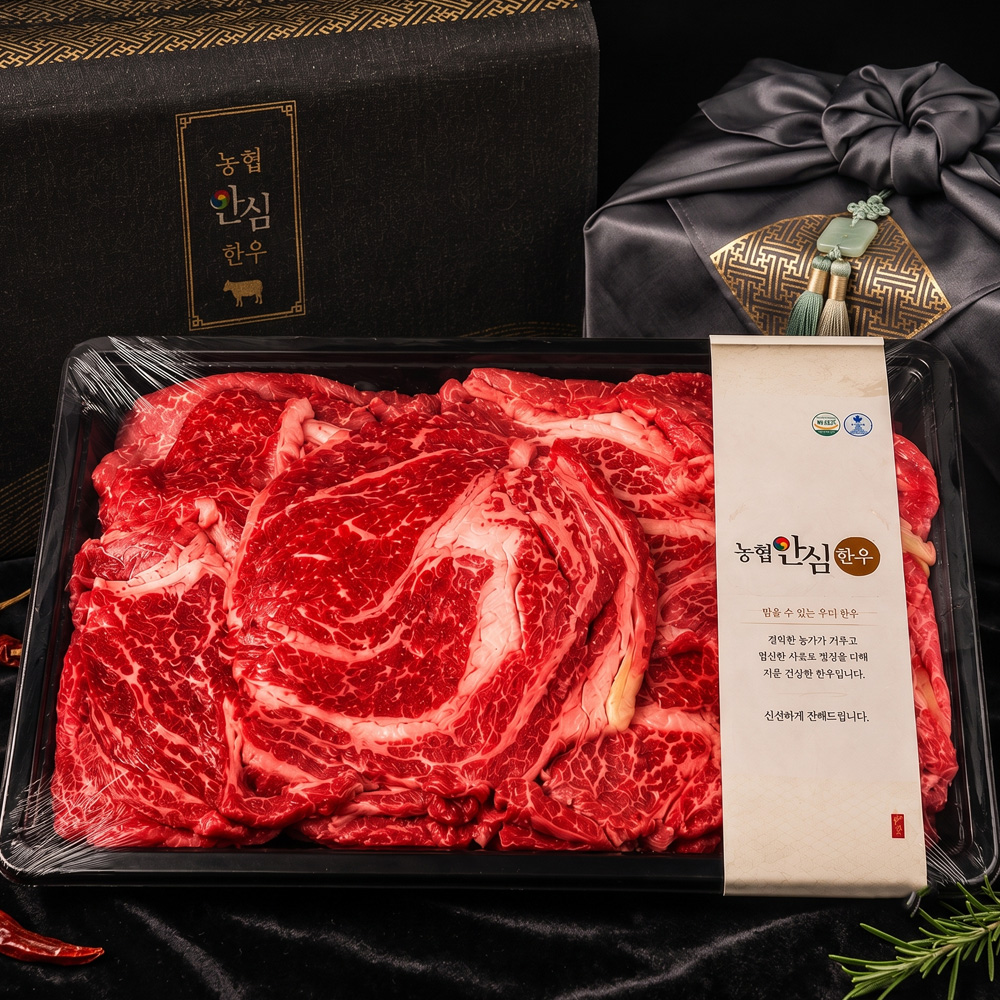 [꽉찬한우] 백화점납품 농협안심한우 1++구이1호 1.2kg (등심600g+안심300g+채끝300g)