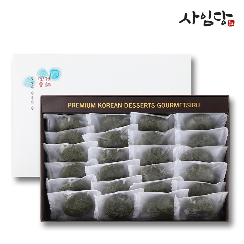 ★명절선물★ [사임당] 참쑥 밥알찹쌀떡 선물세트 1.2kg(24개입)