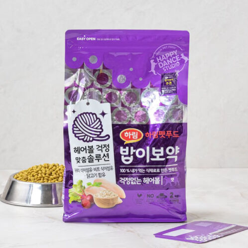 [반려동물] 하림 밥이보약 캣 걱정없는헤어볼 2kg